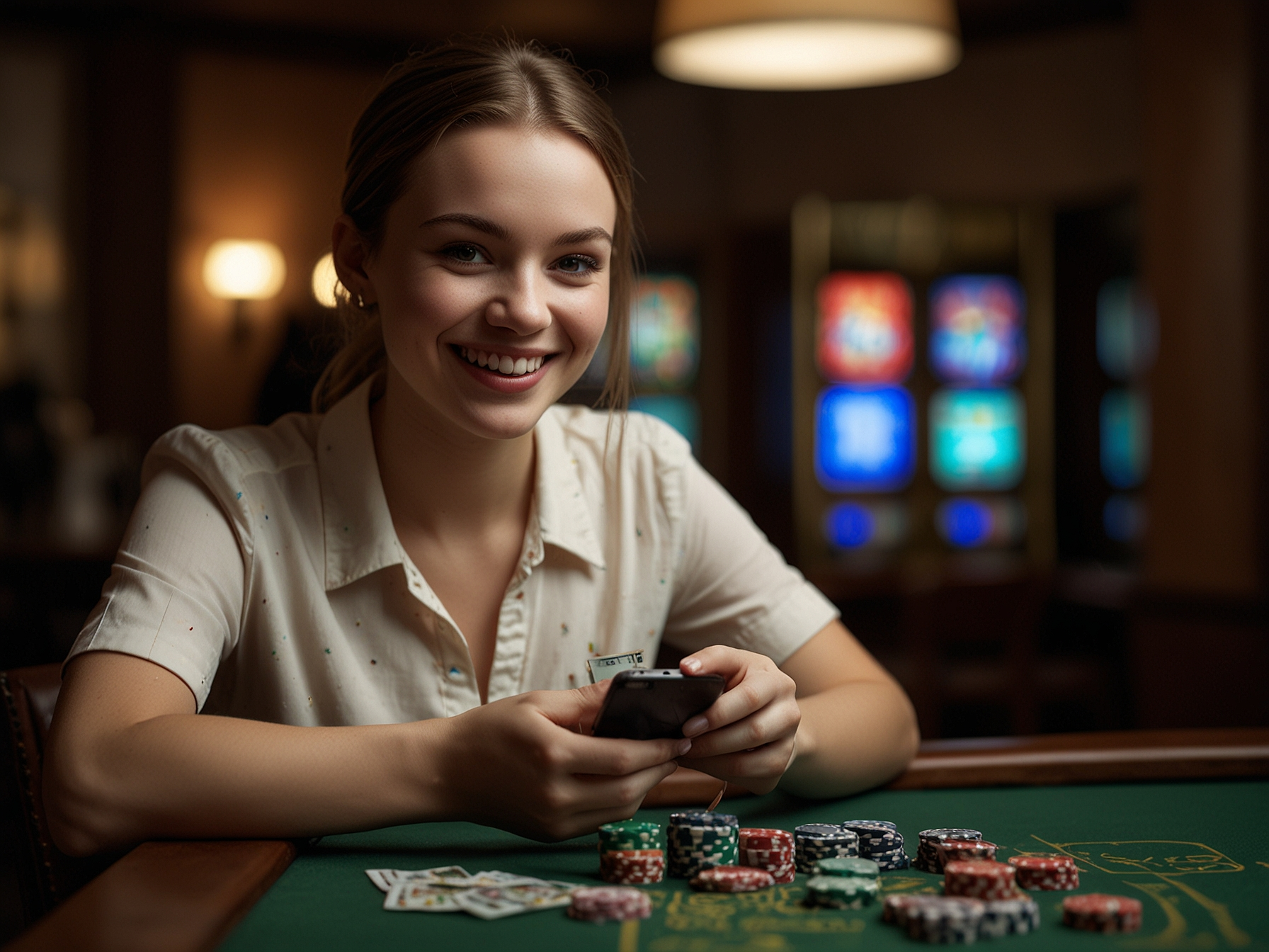 AmunRa welcome bonus banner with smartphone